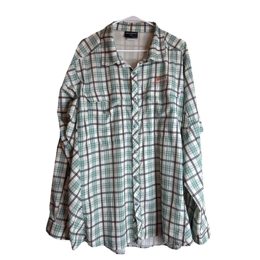 Grundens mens long sleeve snap front shirt  size XXL